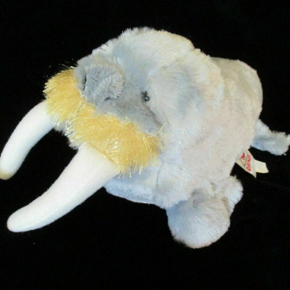 GANZ Webkinz Plush Walrus Stuffed Animal Toy Doll Gray w/ Tusks 9" Long No Code - Picture 1 of 6